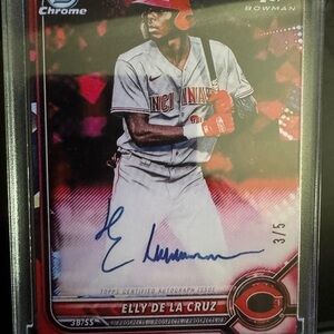 Chrome Baseball Card - Red
